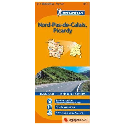 MICHELIN Mapa Regional Nord-pas-de-calais, Picardy MICHELIN Mapa Regional Nord-pas-de-calais, Picardy
