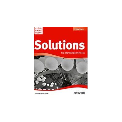 Oxford University Press España, S.A. Solutions 2nd Edition Pre-intermediate. Workbook And Audio Cd Pack 2019 Oxford University Press España, S.A. Solutions 2nd Edition Pre-intermediate. Workbook And Audio Cd Pack 2019