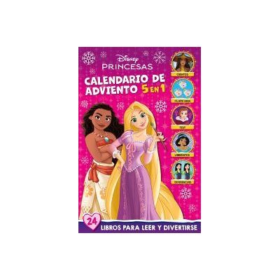 Libros Disney Princesas. Calendario De Adviento 5 En 1 Libros Disney Princesas. Calendario De Adviento 5 En 1