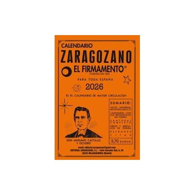 EDITORIAL ZARAGOZANO Calendario Zaragozano 2026 - El Firmamento EDITORIAL ZARAGOZANO Calendario Zaragozano 2026 - El Firmamento