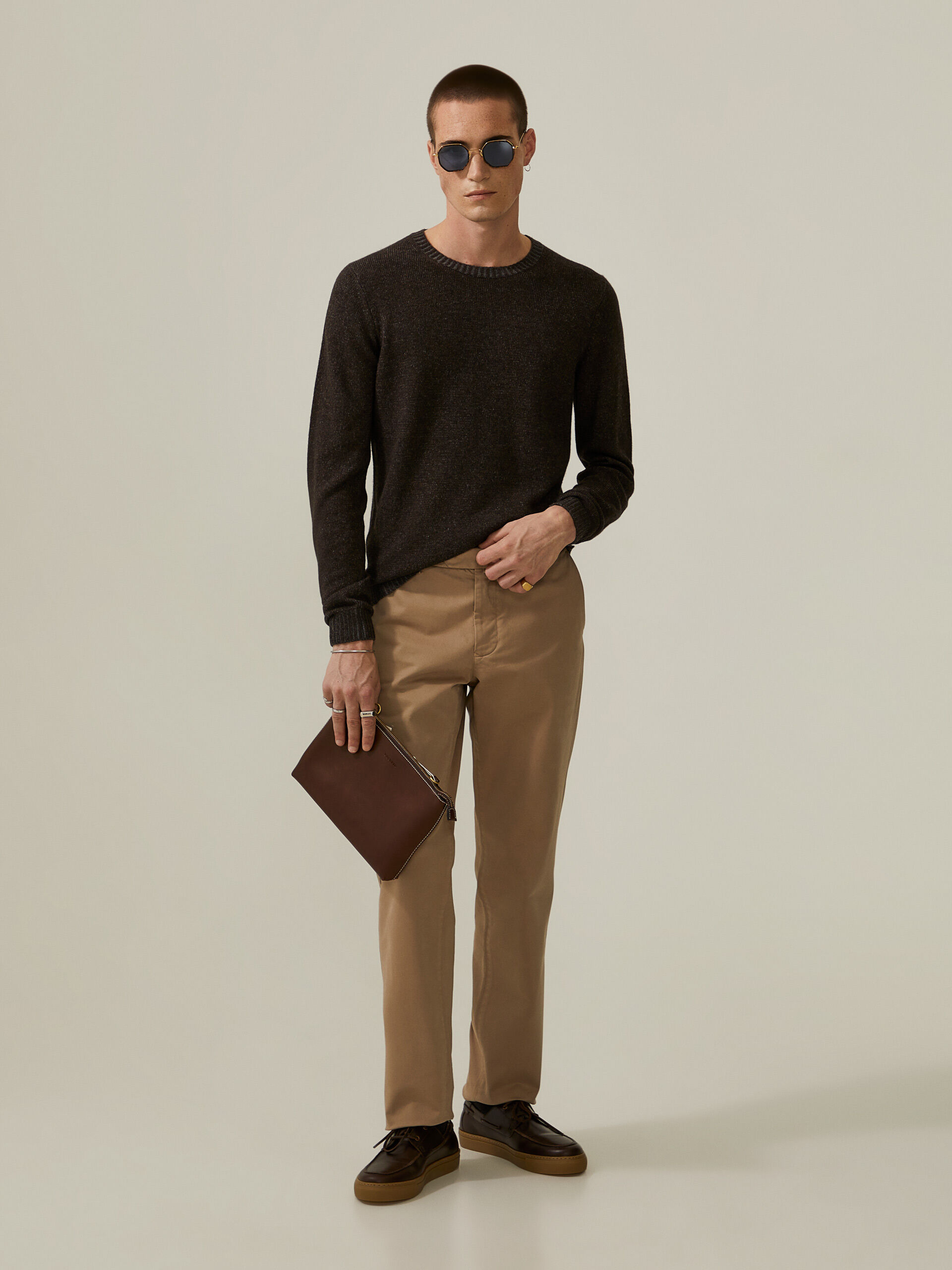 Decenio Pantalón chino Beige Oscuro