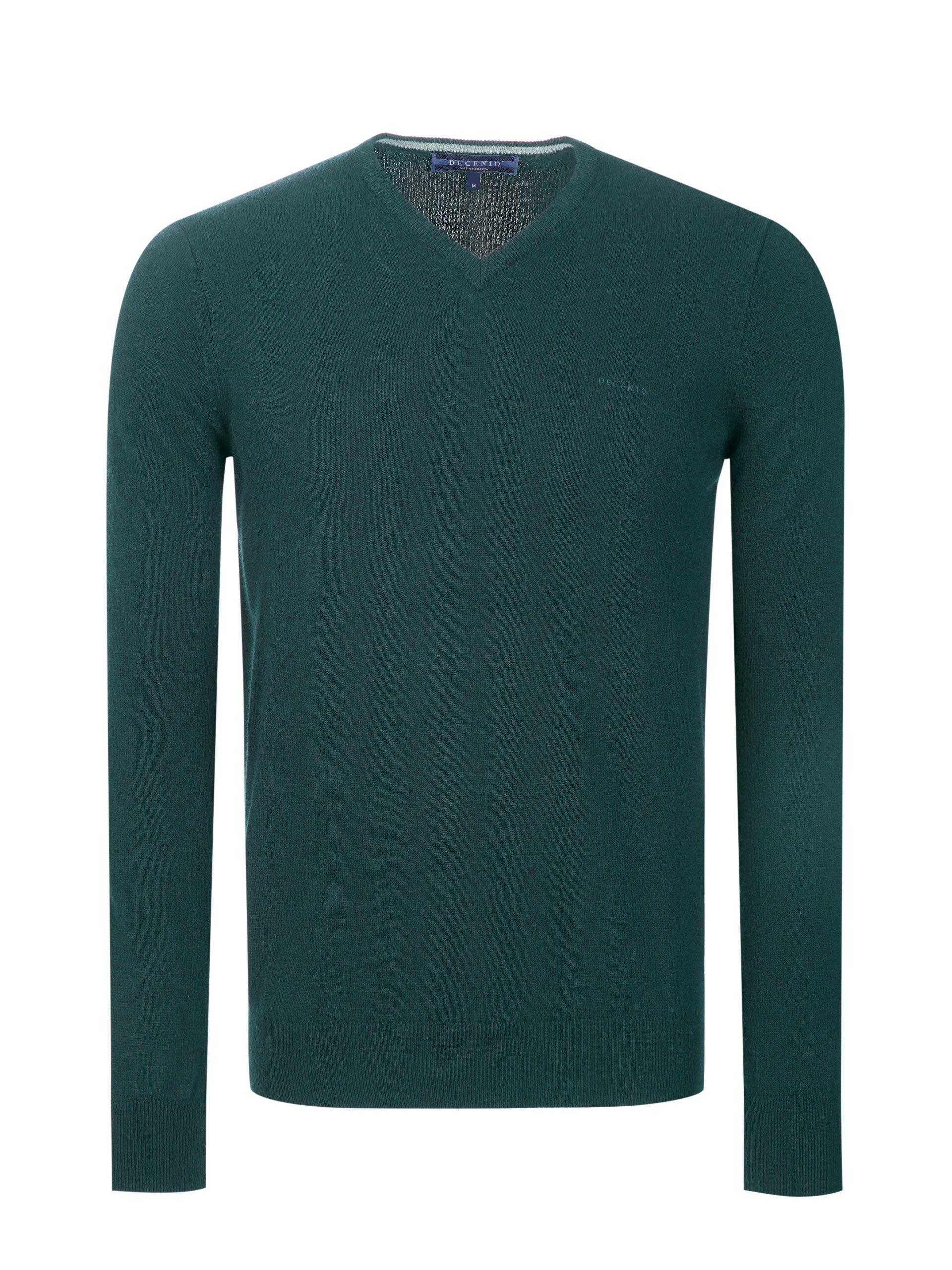 Decenio Jersey cuello pico Verde Oscuro