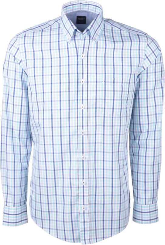 Decenio Camisa regular fit cuadros Azul Claro