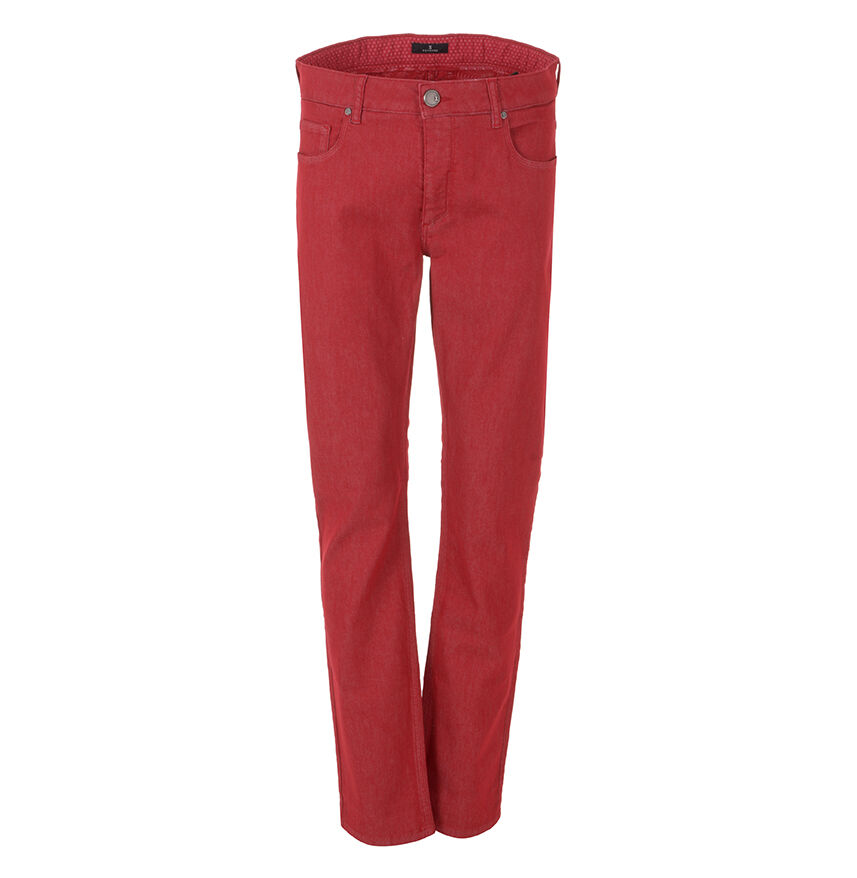 Decenio Pantalón 5 pocket slim fit Rojo