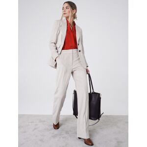 Decenio Pantalón ancho de pana elástica Beige