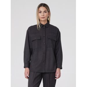 Decenio Camisa larga con bolsillos Gris Oscuro Vigore