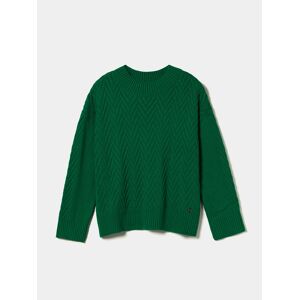 Decenio Suéter tejido Verde Bandera