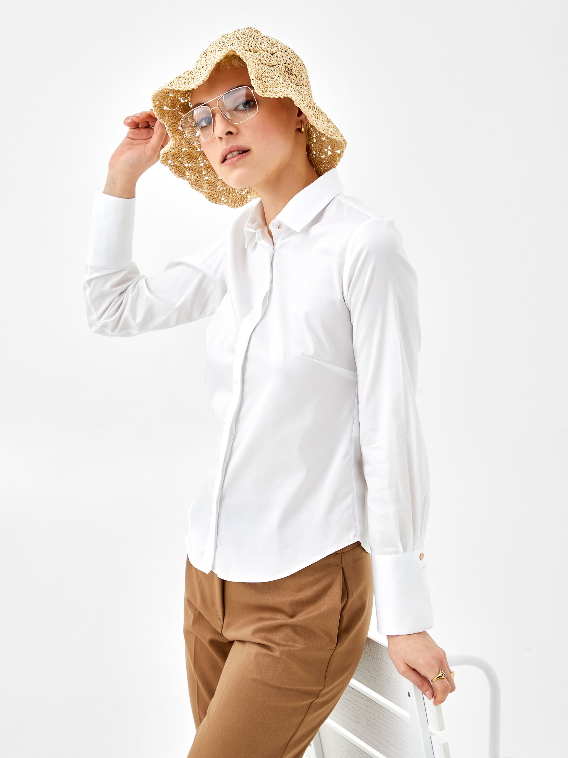 Decenio Camisa Blanca Slim Fit Blanco