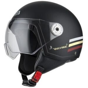 Casco Nzi Vintage 3Triband Negro Burgundy  150326A261