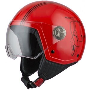 Casco Nzi Minijet Zeta 2 Sprint Rojo Fluor Brillo  50288A190