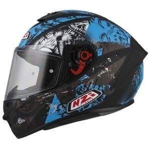 Casco Nzi Trendy Jungle Negro Sky Azul  150330A558