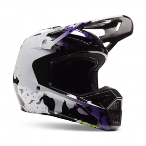 Casco Fox Infantil V1 Morphic Negro Blanco  30483-018