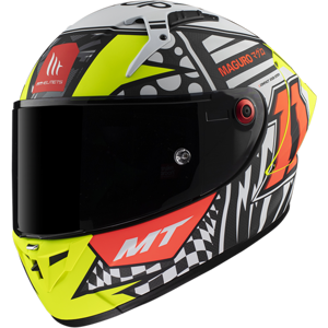 MT Helmets Casco Mt Kre+ Carbon Sergio Garcia A3 Amarillo Fluor Perla Mate