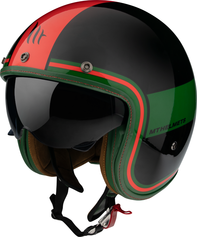 MT Helmets Casco MT Le Mans 2 SV Tant Rojo Verde Brillo  12497652513