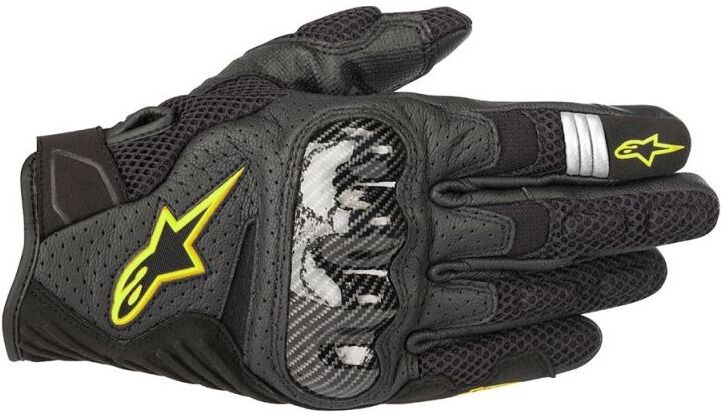 Guantes Alpinestars Smx-1 Air V2 Negro Amarillo Fluor  3570518-155