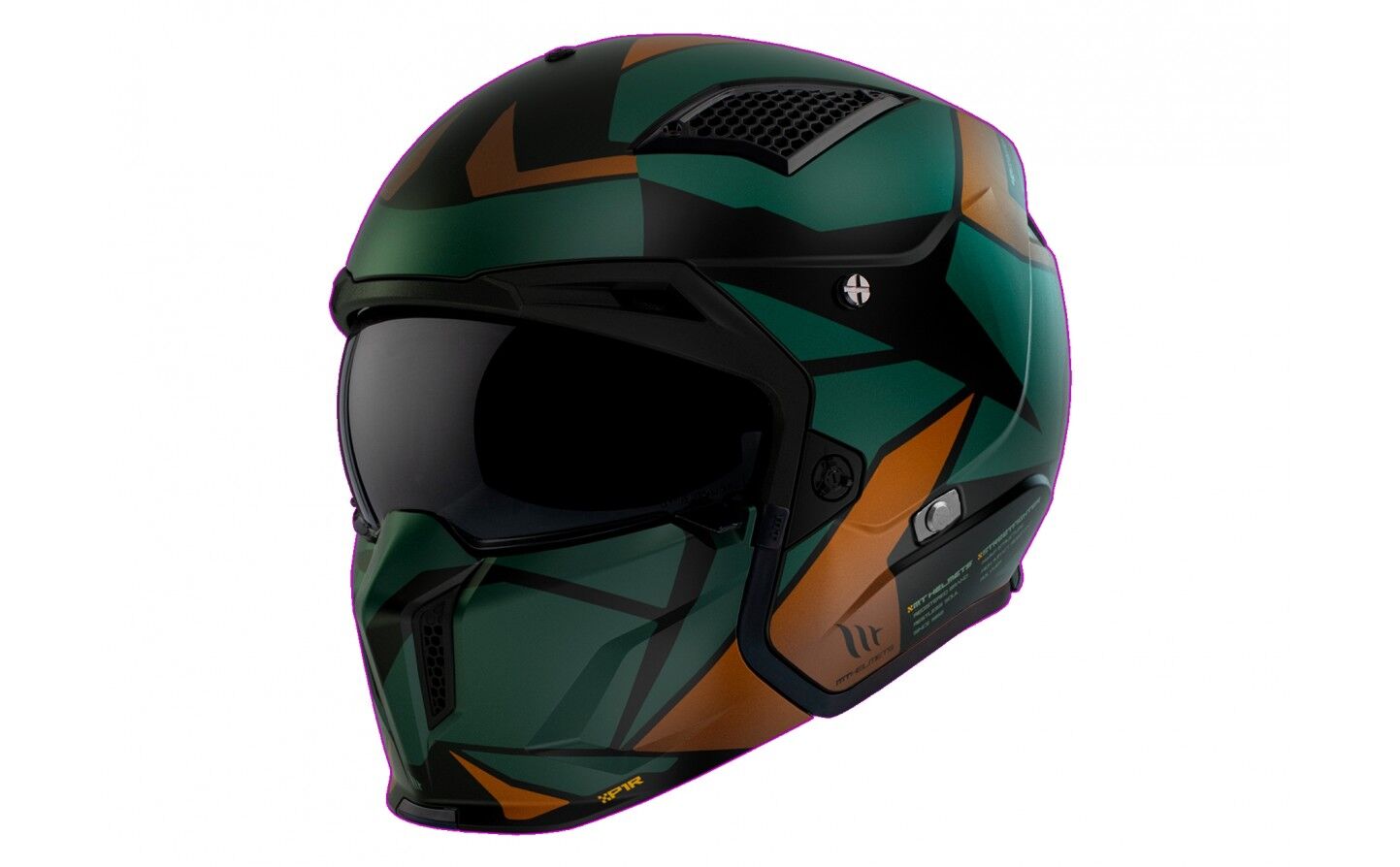 MT Helmets Casco Mt Sv Streetfighter Sv S P1R Negro Verde Marrón Brillo  13279960913