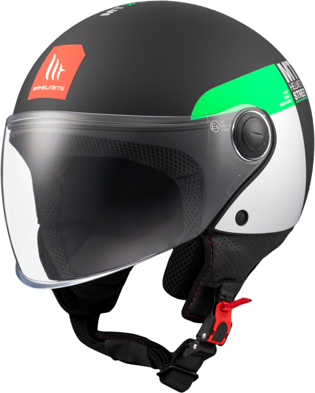 MT Helmets Casco Mt Street S Inboard D6 Gris Verde Mate  1338A1136310