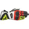 Guantes Alpinestars Supertech Gloves Negro Amarillo Fluor Rojo  3556017-1536