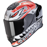 Casco Scorpion Exo R1 Evo Air Zaccone Plata Negro Rojo  110-439-327