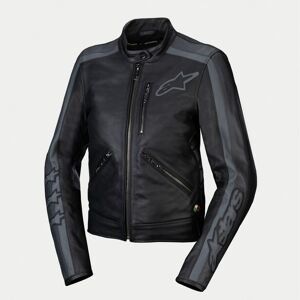 Chaqueta Alpinestars Mujer Dyno Cuero Negro Gris  3113924-1296