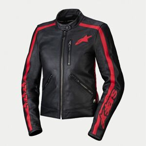 Chaqueta Alpinestars Mujer Dyno Cuero Negro Rojo  3113924-1346