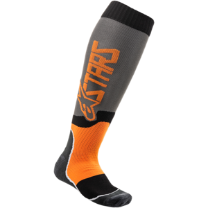 Calcetines Alpinestars Mx Plus-2 Gris Naranja Fluor  4701920-9040