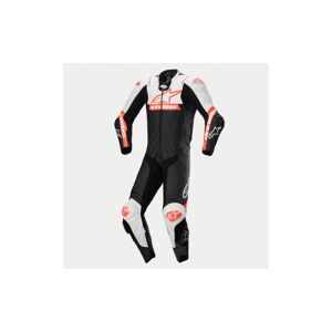 Mono Alpinestars Missile V2 Ward Cuero Negro Blanco Rojo Fluor  3151824-1231