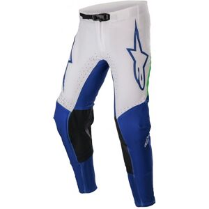 Pantalón Alpinestars Supertech Risen Azul Ray Blanco Verde Fluor  3720423-7026