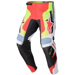 Pantalón Alpinestars Fluid Agent Negro Mars Rojo Amarillo Fluor  3722223-1125