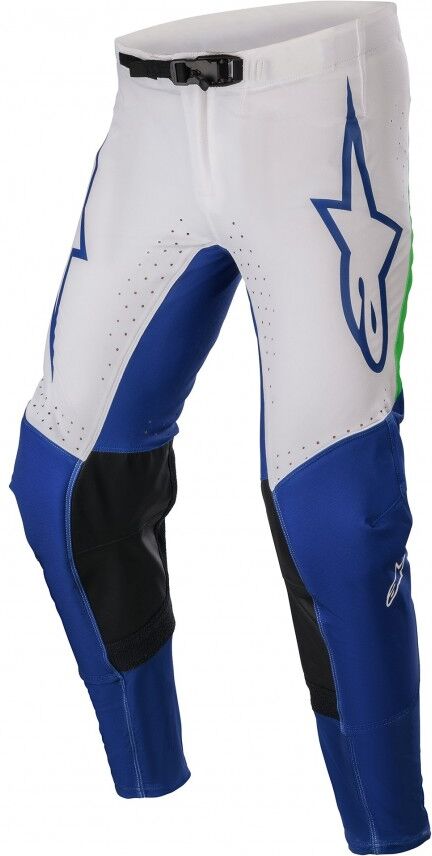 Pantalón Alpinestars Supertech Risen Azul Ray Blanco Verde Fluor  3720423-7026