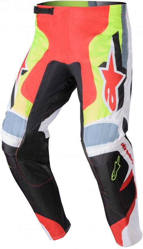 Pantalón Alpinestars Fluid Agent Negro Mars Rojo Amarillo Fluor  3722223-1125