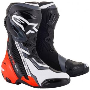 Botas Alpinestars Superterch R Negro Rojo Fluor  1329