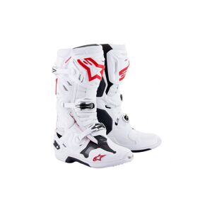 Botas Alpinestars Tech 10 Supervented Blanco Brillo Rojo  2010520-2230