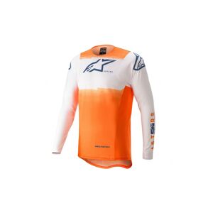 Camiseta Alpinestars Supertech Foster Blanco Naranja  3760722-2407