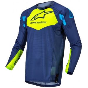 Camiseta Alpinestars Techstar Factory Azul Amarillo  3761022-7557