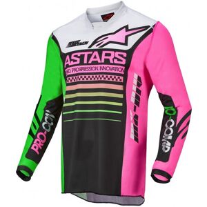 Camiseta Alpinestars Racer Compass Negro Verde  3762122-1669