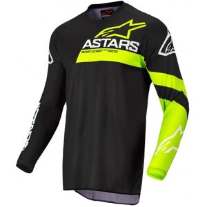 Camiseta Alpinestars Fluid Chaser Negro Amarillo Fluor  3762422-155