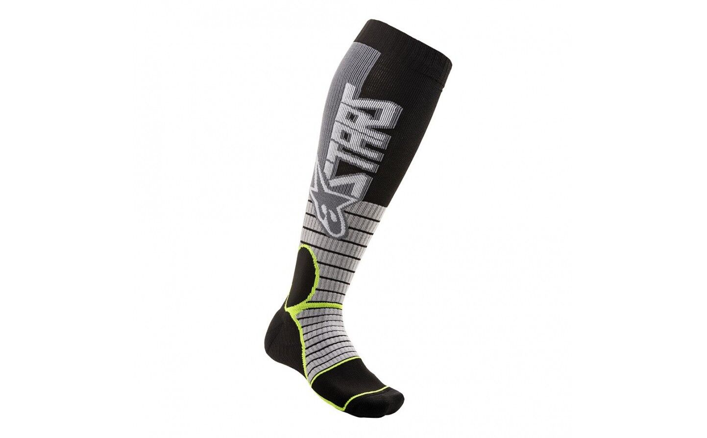 Calcetines Alpinestars Mx Pro Socks Cool Gray Yellow Fluo  4701520-905