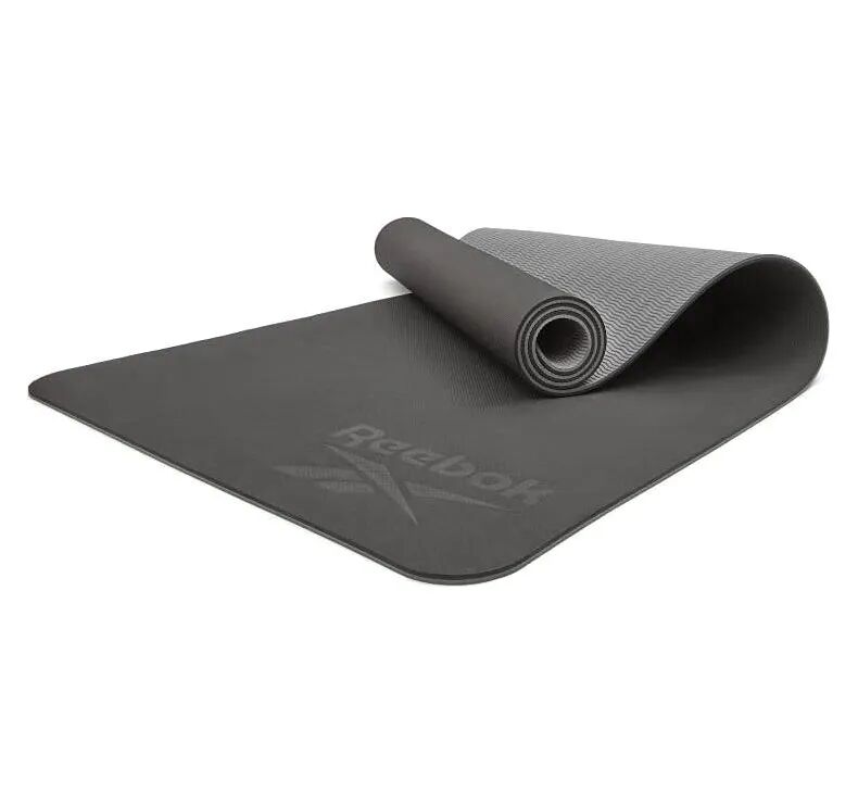 Reebok Esterilla de Yoga  Doble Cara - 6mm - Negra/Gris