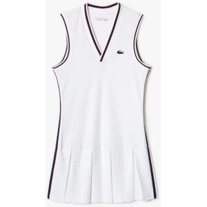 Vestido Lacoste Sport Pique Blanco Burdeos -  -38