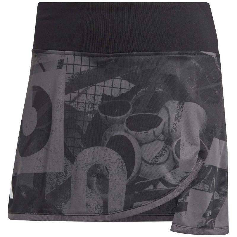 Falda Adidas Club Graph Negro Carbon Gris -  -S