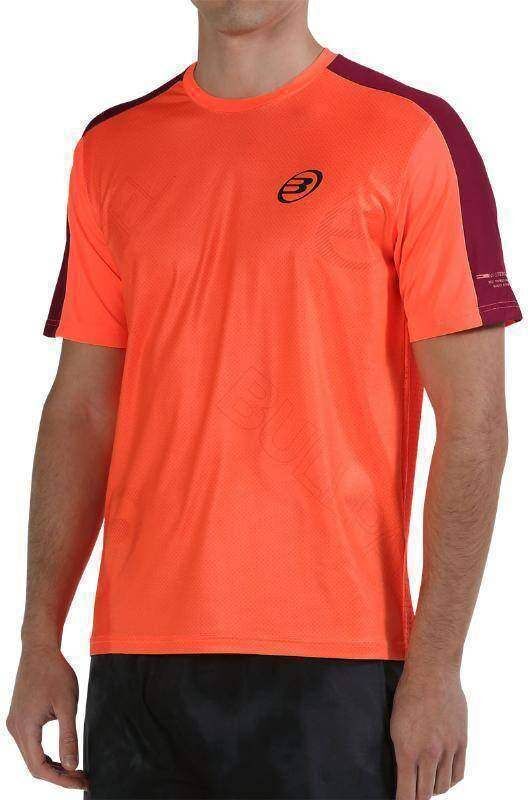 Camiseta Bullpadel Mitad Coral Fluor