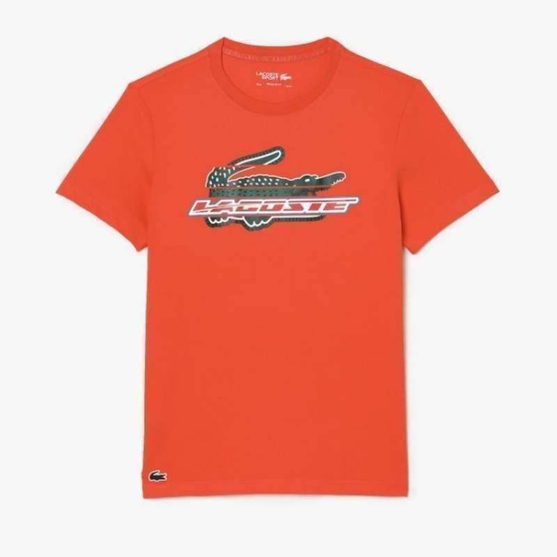 Camiseta Lacoste Sport Algodon Ecologico Naranja -  -L