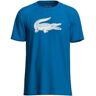 Camiseta Lacoste Sport Cocodrilo 3D Azul Blanco