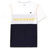 Camiseta Lacoste Sport Medvedev Blanco Azul Naranja -  -XXXL