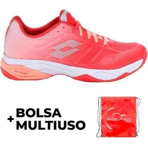 Zapatillas Lotto Mirage 300 Rojo Fluor Blanco Salmon Mujer -  -40,5