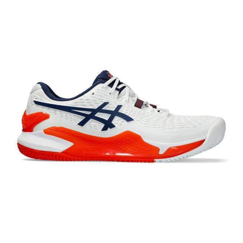 Zapatillas Asics Gel Resolution 9 Clay Blanco Azul Marino -  -45