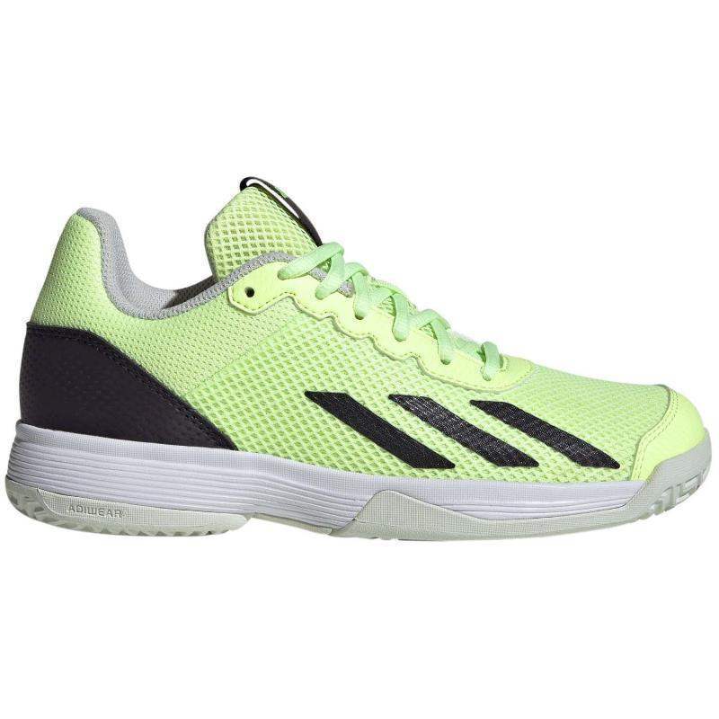 Zapatillas Adidas Courtflash Verde Fluor Negro Junior -  -40