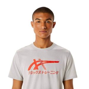 Camiseta Algodon Asics Tiger Gris Cherry Tomato -  -XL