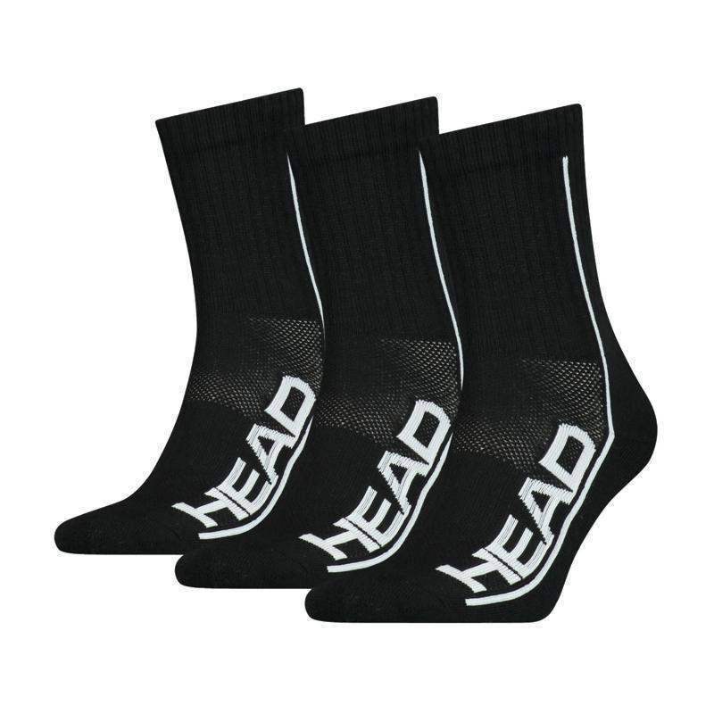 Calcetines Head Performance Crew Negro Blanco 3 Pares -  -35-38